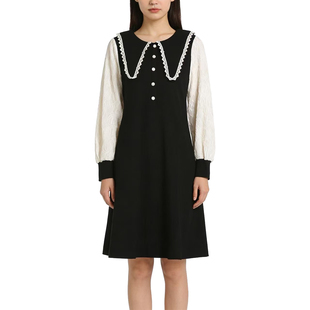 修身 连衣裙气质感百搭款 翻领气质线衫 显瘦DMA1143 D玛纳