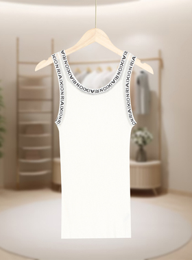 【德玛N】字母修身打底背心2025年春夏新品夏季针织背心新款DD245