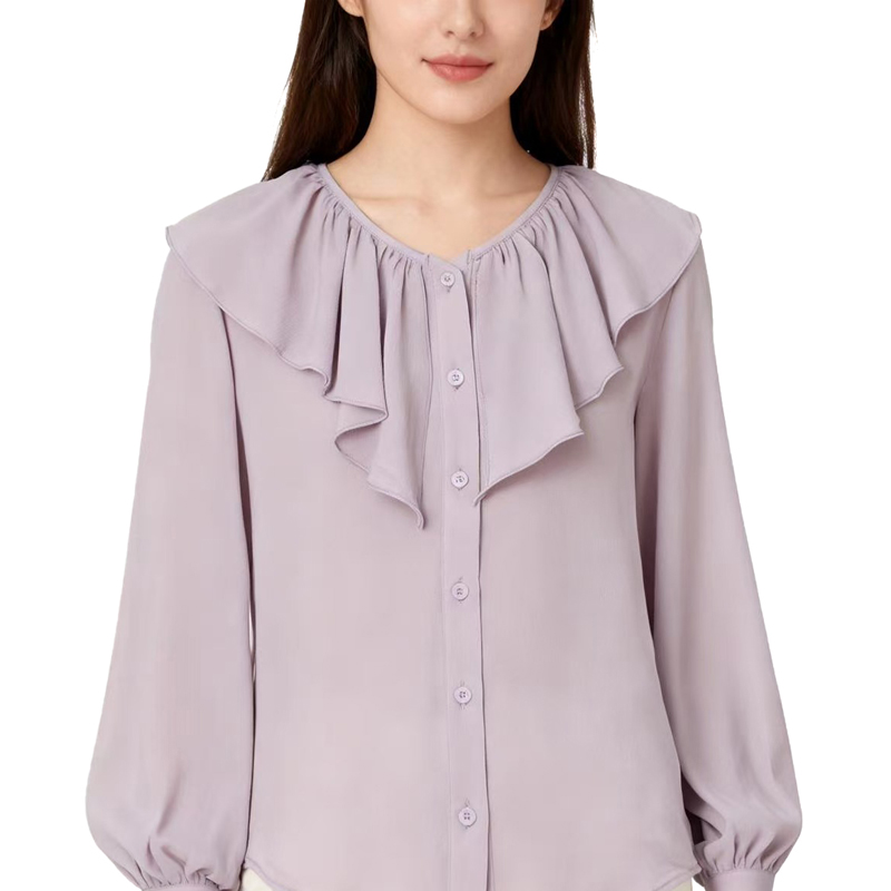 【D玛纳】 女士衬衫长袖舒适修身显瘦百搭时尚简约DMA325