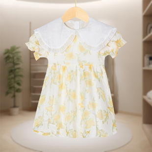 【MINI马】立领印花薄款连衣裙F92-583224008