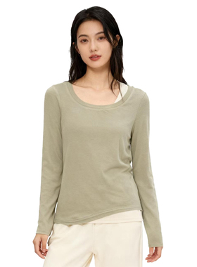 【D玛纳】长袖T恤百搭修身显瘦时尚简约舒适百搭DMA492