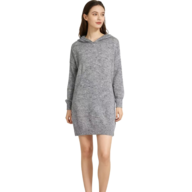 【D玛纳】连帽连衣裙简约舒适修身显瘦百搭DMA396