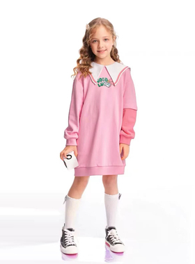 马W系列-翻领卡通印花连衣裙W102-622132111