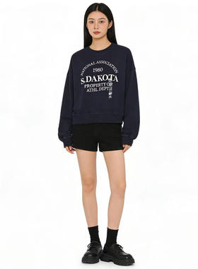 SP系列-字母印花宽松卫衣休闲风落肩袖圆领P146/P219/P290