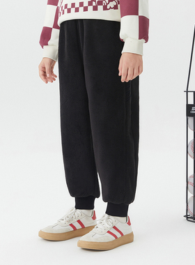 【马】儿童时尚百搭加绒保暖休闲裤简约舒适洋气MA158