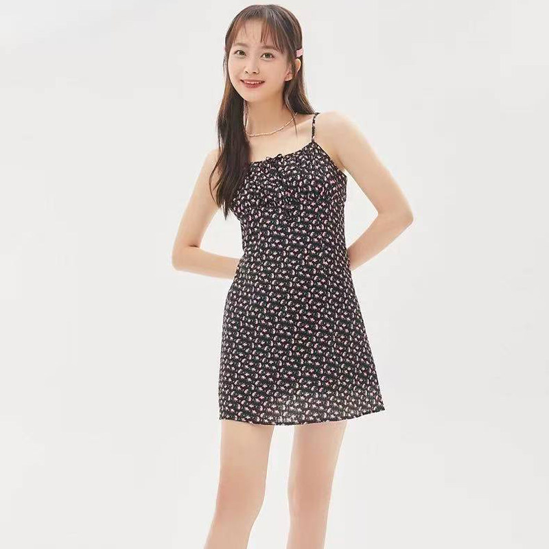 SP系列-法式复古显瘦碎花吊带连衣裙女士连衣裙A字裙P87,女装/女士精品,连衣裙,淘宝优惠券,粉丝福利购,淘宝优惠卷