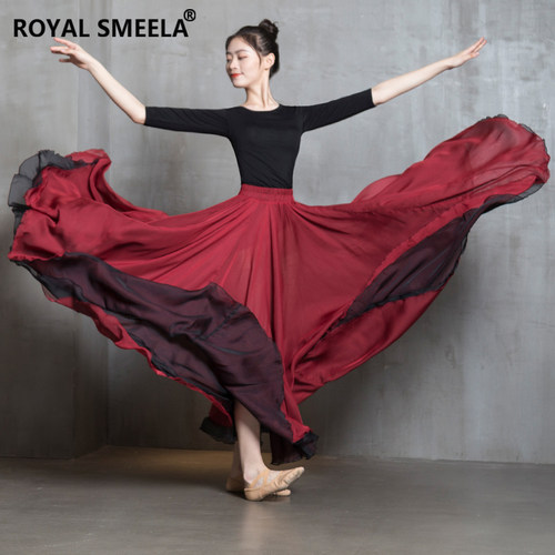 古典舞服装720度双层大摆裙