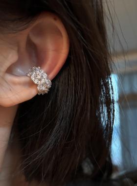 [楼哈哈]精致超闪微镶锆石耳骨夹无耳洞女小众设计感高级耳夹耳饰