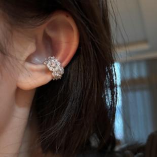 [楼哈哈]精致超闪微镶锆石耳骨夹无耳洞女小众设计感高级耳夹耳饰