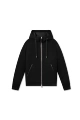 Blended Miniature Wool Hooded Zipper Jacket (06222150 Black)