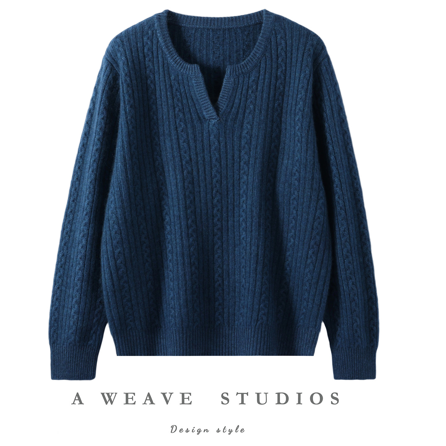 重磅新款V领山羊绒衫女廓形打底衫纯色软糯加厚毛衣宽松小扭花,女装/女士精品,羊绒衫,淘宝优惠券,粉丝福利购,淘宝优惠卷