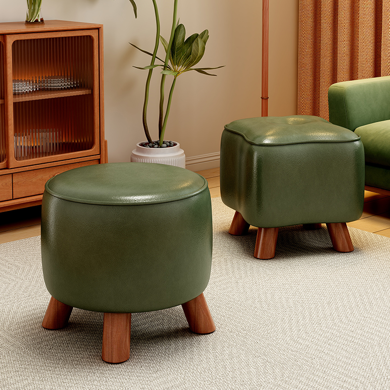 实木小凳子家用矮凳客厅茶几沙发凳儿童创意坐墩高级感门口换鞋凳