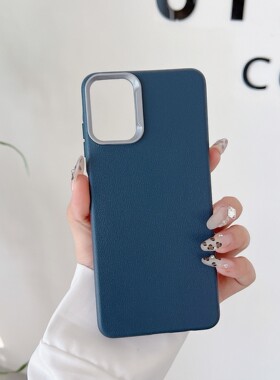 适用小米15皮纹手机壳防滑tpu可彩绘红米note14全包荔枝纹软壳