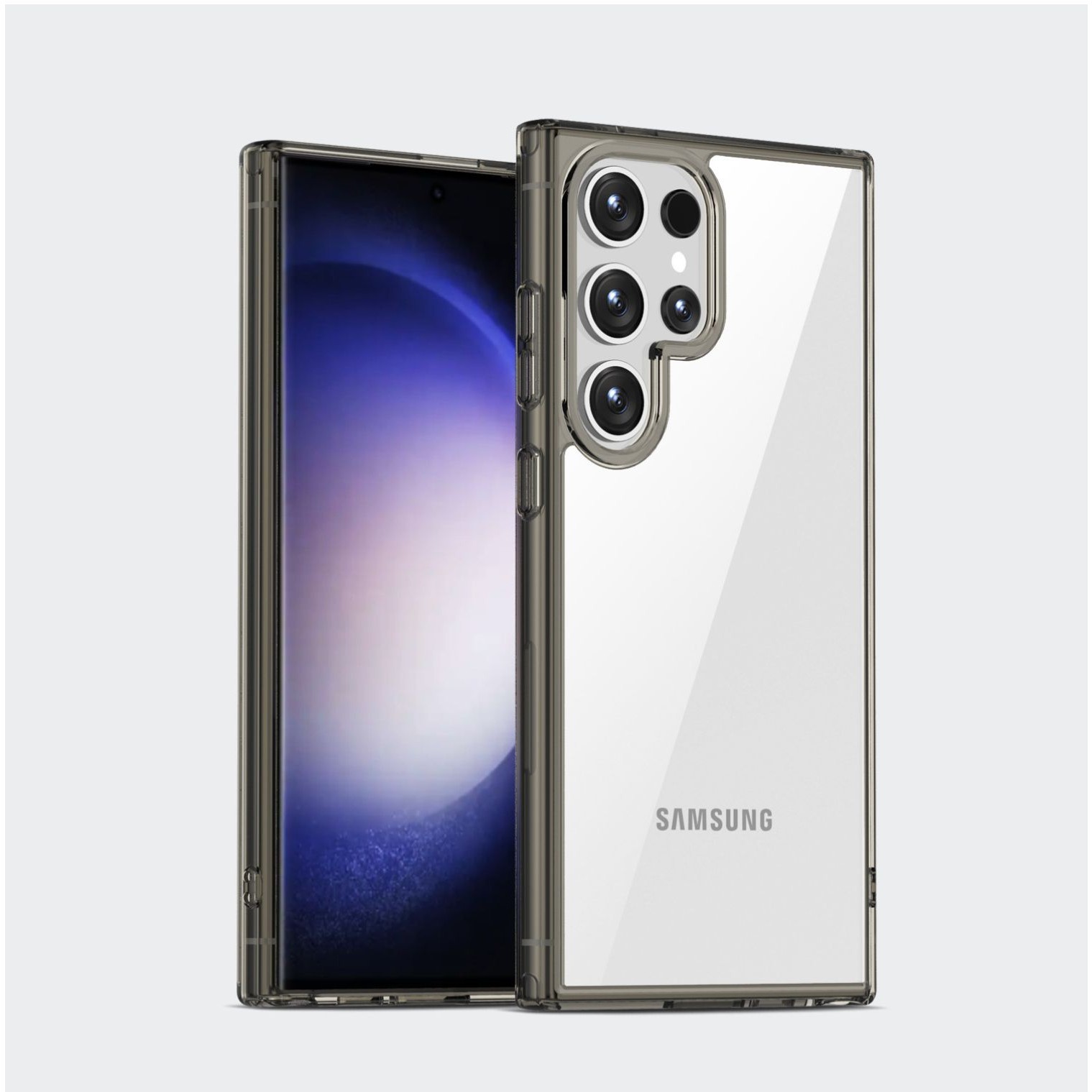 跨境适用三星S24Ultra手机壳透明GalaxyS23+新款防摔Tpu+PC保护壳