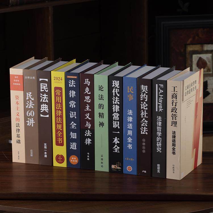 法系假书仿真书装饰书本摆件律师事务所图书馆办公室摆设道具模型