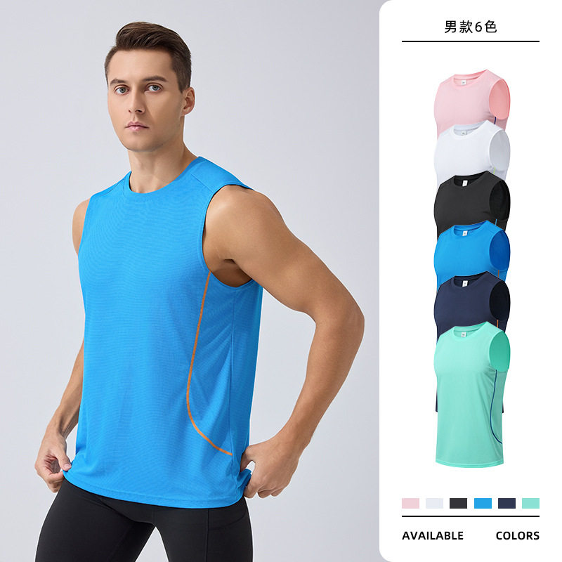 夏季男士加大码户外跑步坎肩速干休闲运动背心透气无袖健身服上衣