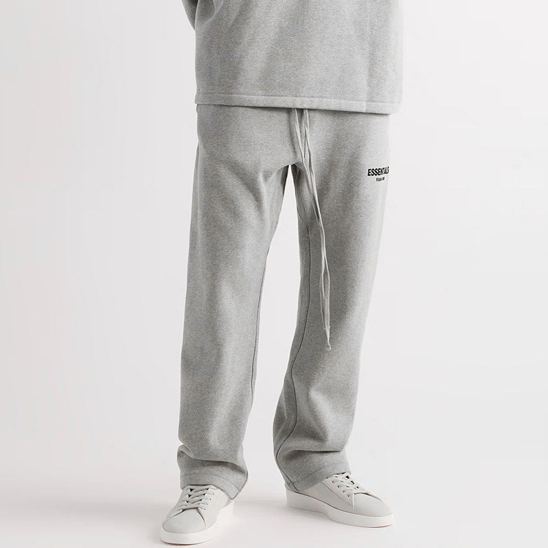 FOG FEAR OF GOD ESSENTIALS double-line letter drawstring straight pants American loose casual sleeves