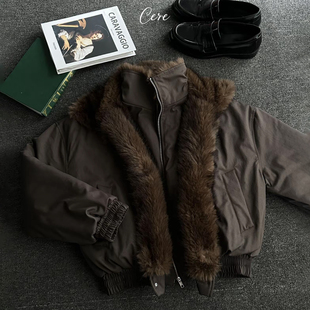 极地狼王棉衣座山雕毛领假两件外套冬季保暖御寒棉袄棉服犀理Cere