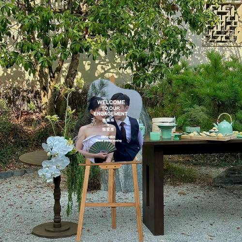 生日快乐家庭庆生装饰迎宾镜