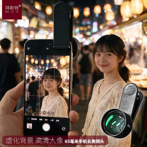手机长焦镜头65mm景深虚化人像