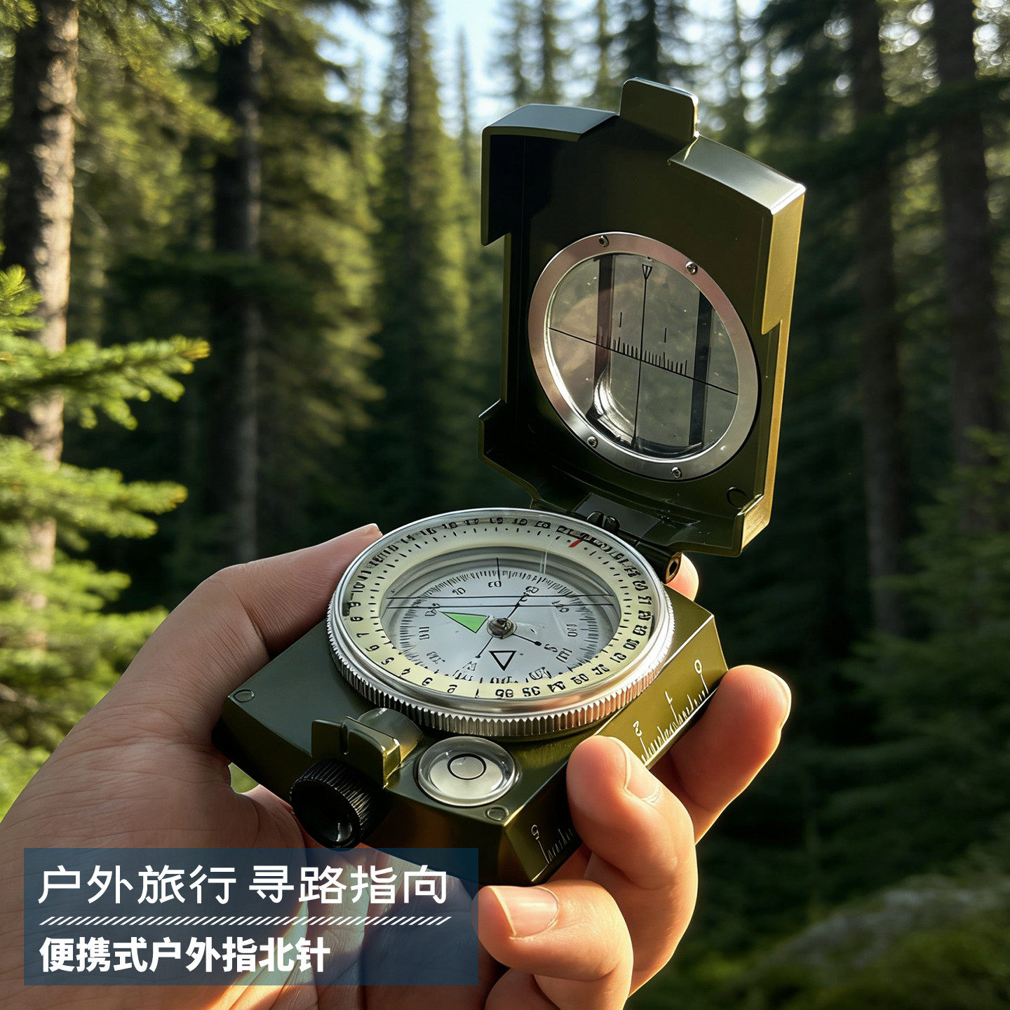 户外多功能指北针指南针登山军定向越野用罗盘旅行工具便携式