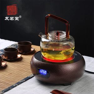 友茗堂电陶炉煮茶炉家用烧水泡茶电磁炉小型煮茶器玻璃壶铁壶银壶