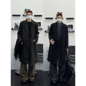 AYUN 加厚保暖 ins韩系冬季 Studio 孙聖云枪驳领正肩大衣宽松阔版