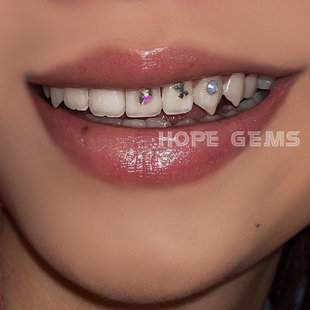 专业牙钻牙饰品贴牙钻diy材料包自己贴套餐hope牙钻闪亮持久小众