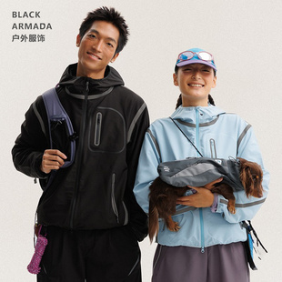 山系運動風殼輕量化F防風防水全壓膠冬訓服外套 BLACKARMADA戶外