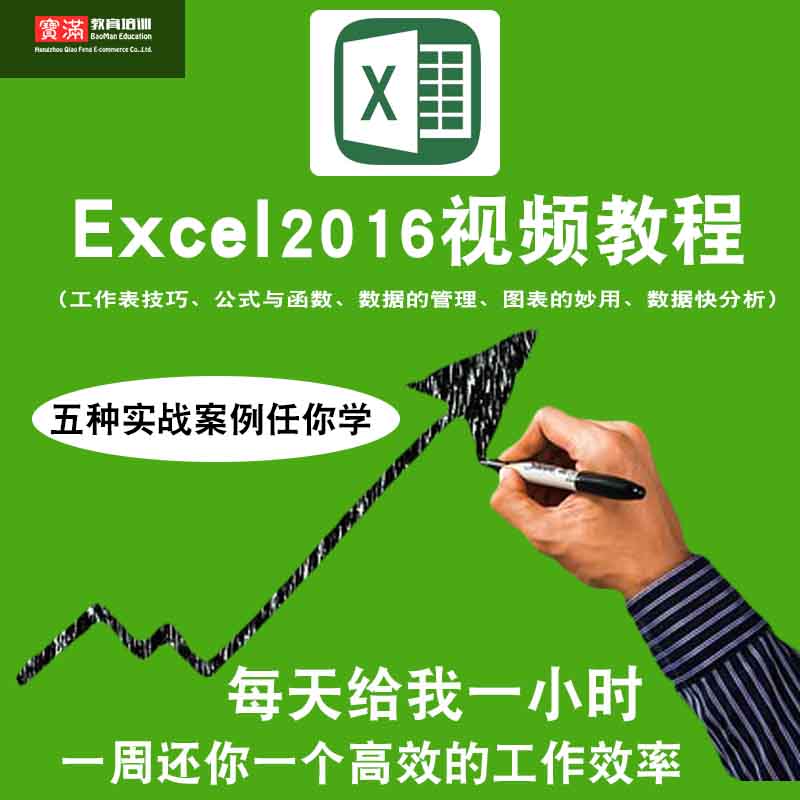 excel2016视频教程 工作表技巧 透视表公式函数图表vba宏在线课程 教育培训 办公软件&效率软件/电脑基础 原图主图