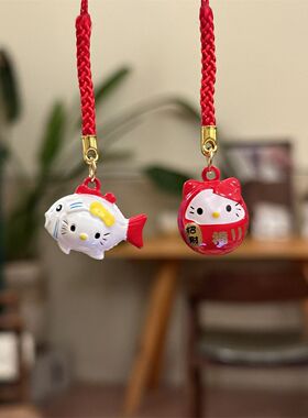日系可爱Kitty猫铃铛挂件招财