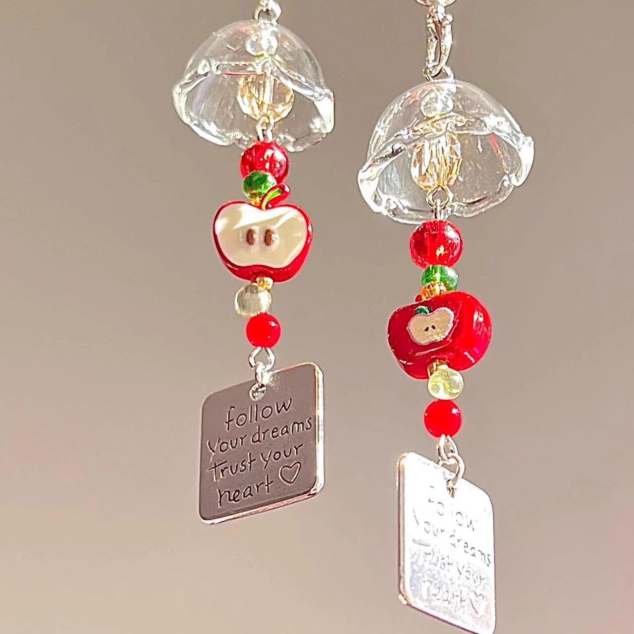 风铃手作可爱苹果挂件高颜值挂饰