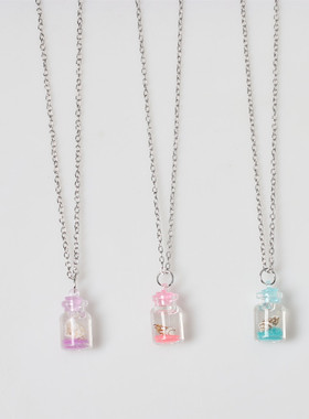 原创亚克力夜光漂流瓶项链礼物