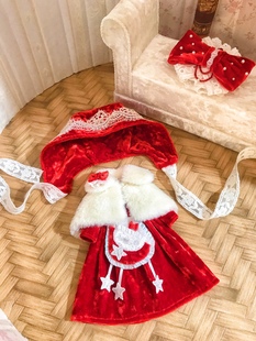 小布娃娃新年娃衣 圣诞拜年礼服裙巴比ob24丽佳azone19关节体娃衣