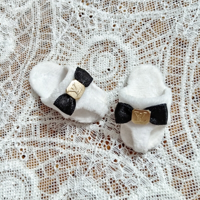 bjd拖鞋六分毛绒平底6分鞋子定制配件玩偶娃用配饰拍照道具人偶鞋