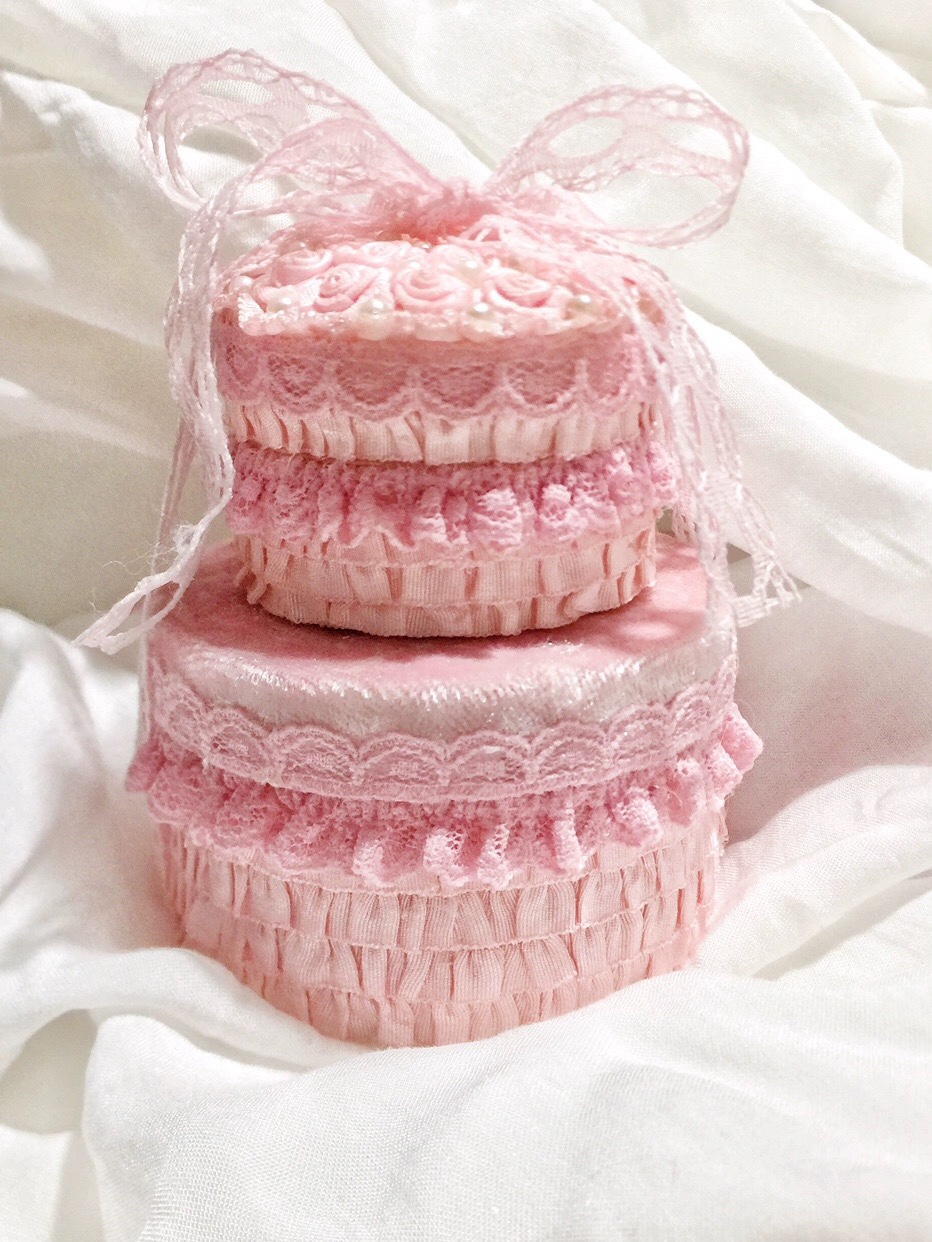 blythe帽盒定制微缩ob11摆件抱偶收纳bjd法式复古蕾丝帽鞋首饰盒