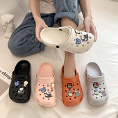 2024年新款 防滑卡通 平底包头女凉鞋 洞洞鞋 女大头可爱沙滩仙女夏季