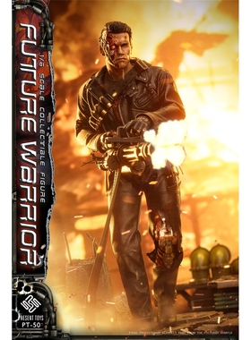 现货 PRESENT TOYS PT-sp50 1/6 未来战士T800 终结者 阿诺 战损