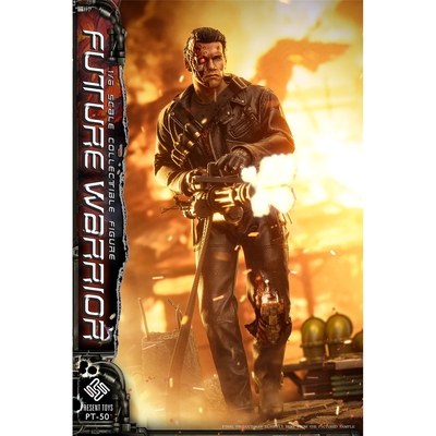 现货 PRESENT TOYS PT-sp50 1/6 未来战士T800 终结者 阿诺 战损