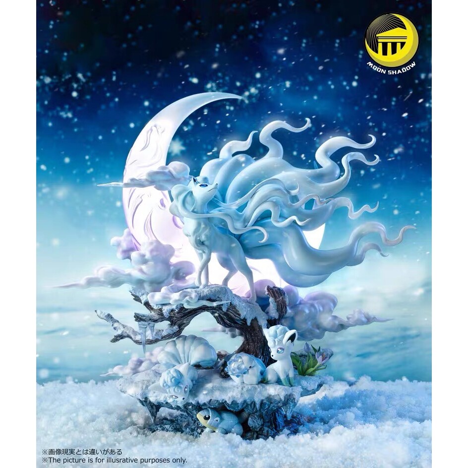 【现货】月影殿 冰九尾 冰六尾穿山鼠 雪吞虫自然场景 GK手办雕像