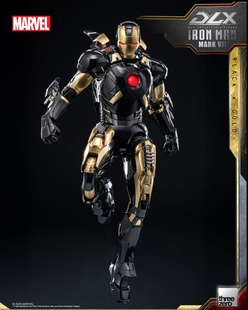 现货 Threezero 17.5cm Marvel漫威 DLX 钢铁侠Mark 7 黑金版