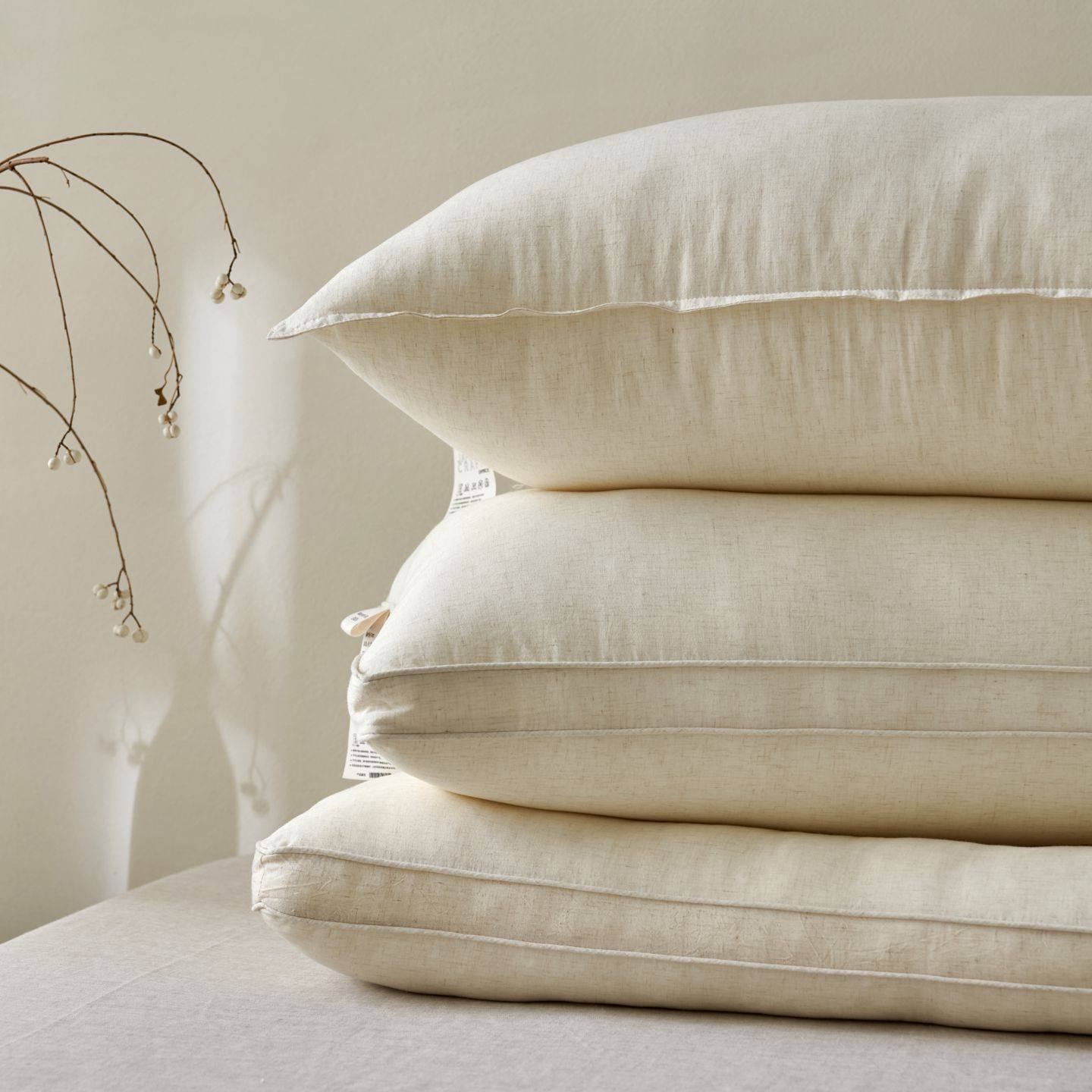 法国棉麻/超柔慢回弹护颈枕枕头枕芯颈椎专用天然面料高档简约,床上用品,枕头/枕芯,淘宝优惠券,粉丝福利购,淘宝优惠卷