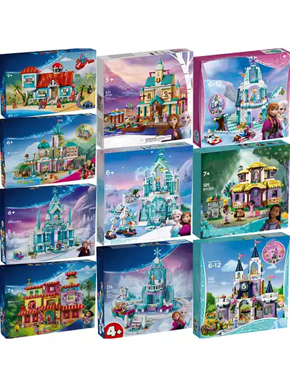 Disney Disney Elsa's Magical Ice and Snow Beauty and the Beast Castle Carriage Stitch the Lion King Simba