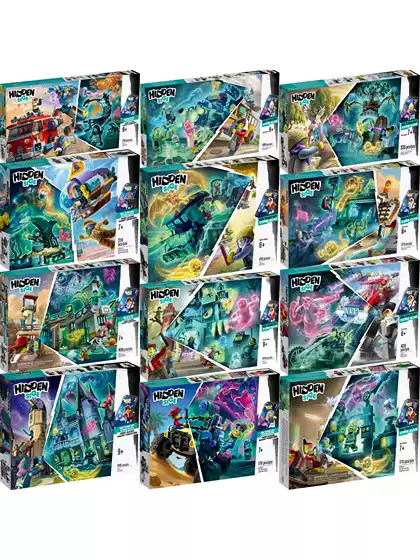 Hidden Side/Ghost Realm Train Train Listening Car Truck Laboratory Crashed Shrimp Boat Building Blocks