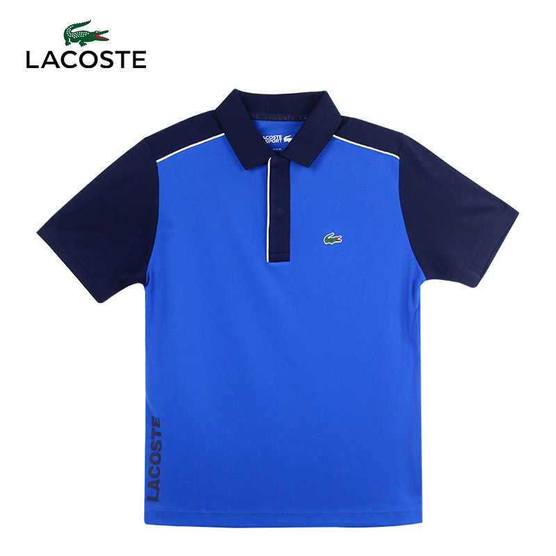 LACOSTE法国鳄鱼童装新款男童拼色透气短袖POLO衫网球服|PJ9832图片