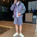 网红直播网格运动套装防晒服A370-TZ83-P145，男装休闲套装，电商A370