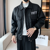 PY20-P115-控158秋季新款休闲个性潮牌机车服皮衣男夹克外套，男装皮衣，电商A370