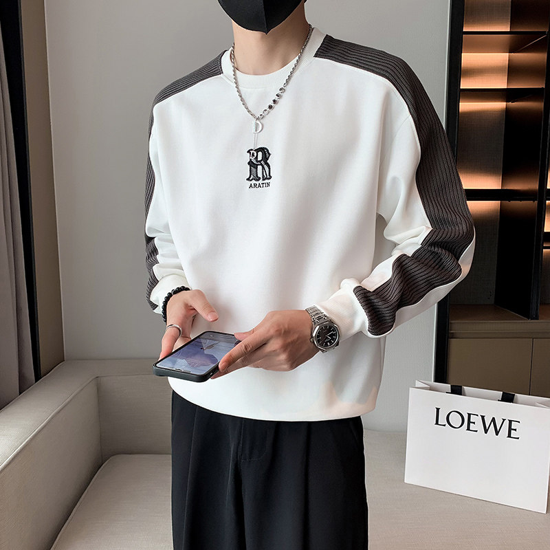 W22-P65-控98店主风秋季新款长袖宽松套头圆领男士卫衣,男装卫衣,电商A370