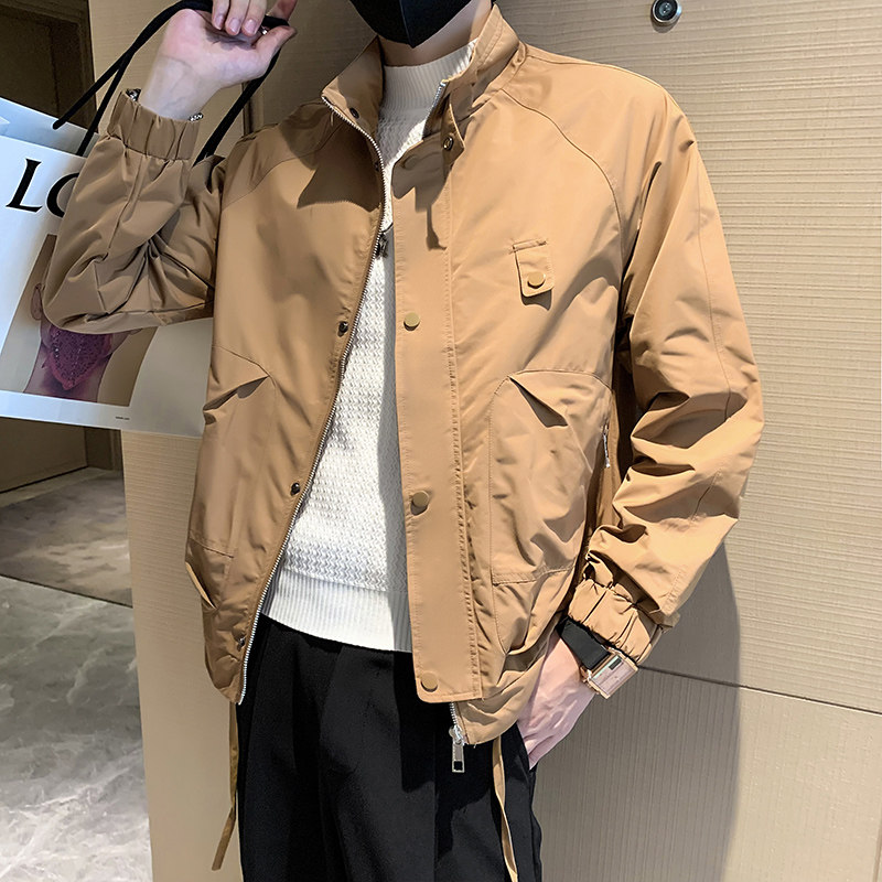 JK31-P98-控138 秋季新款潮牌工装立领休闲夹克男图片