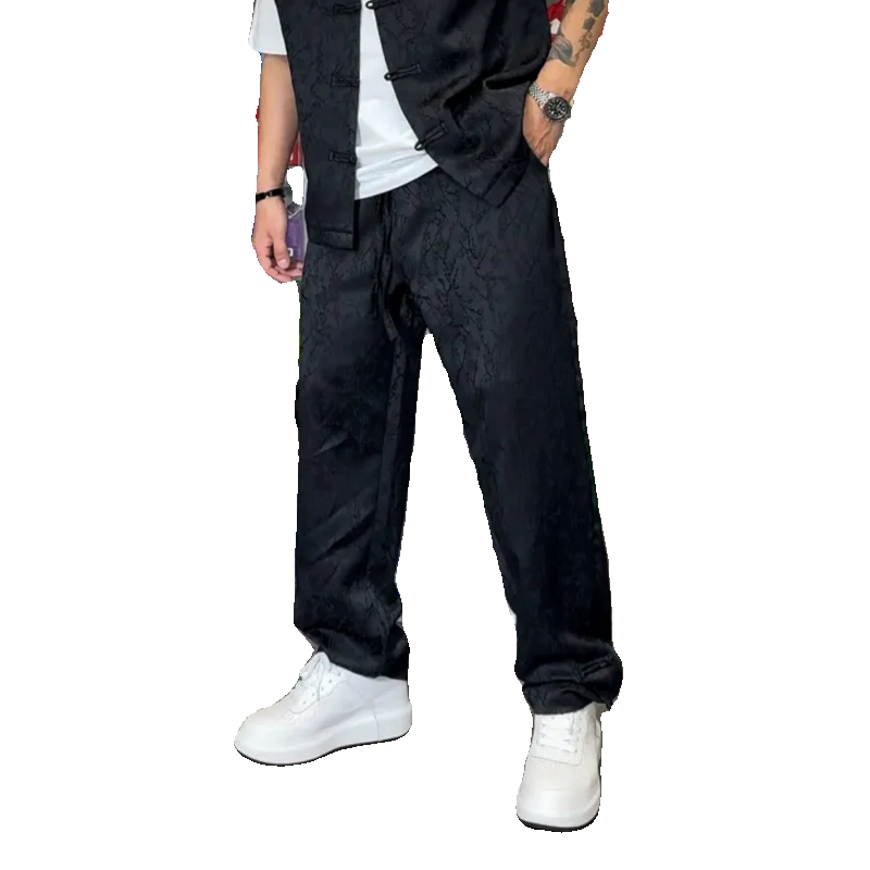 抖音直播夏季新中式套装衬衫马甲休闲裤男K030-P55,男装休闲裤,电商A370